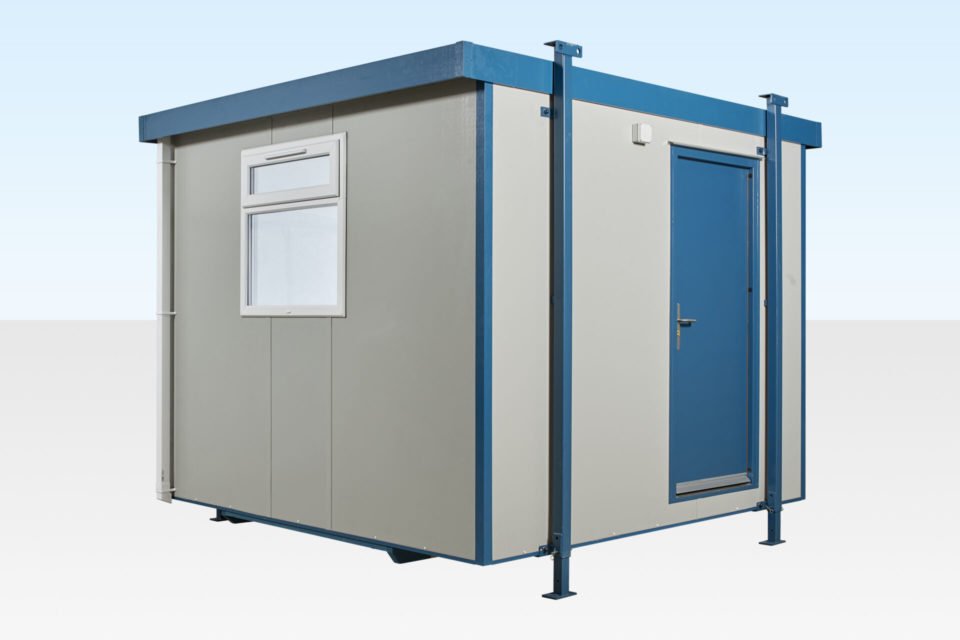 10Ft x 10Ft Jackleg Cabin (Site Cabin) - front view
