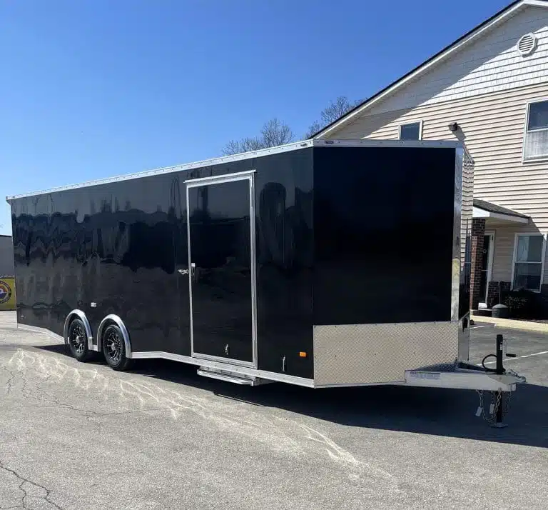 Enclosed Car Hauler 2026 26ft. Aluminum Blaze w/Finished Interior & Aluminum Wheels 1041 - front view