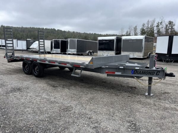 2024 Diamond C 8.5×20 20K Deckover Equipment Trailer w/ 72” Flip-Knee Ramps