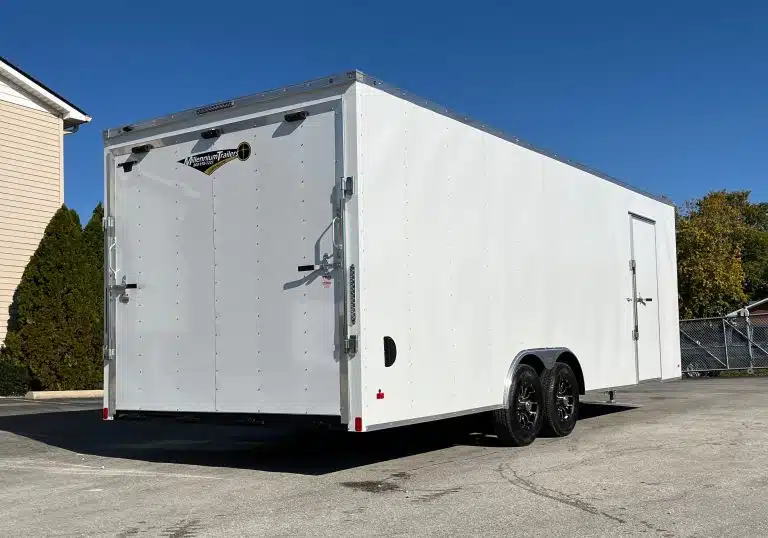 Enclosed Car Hauler 2026 24ft. Hero w/Heavy Duty Ramp Door & Aluminum Wheels 9860 - side view
