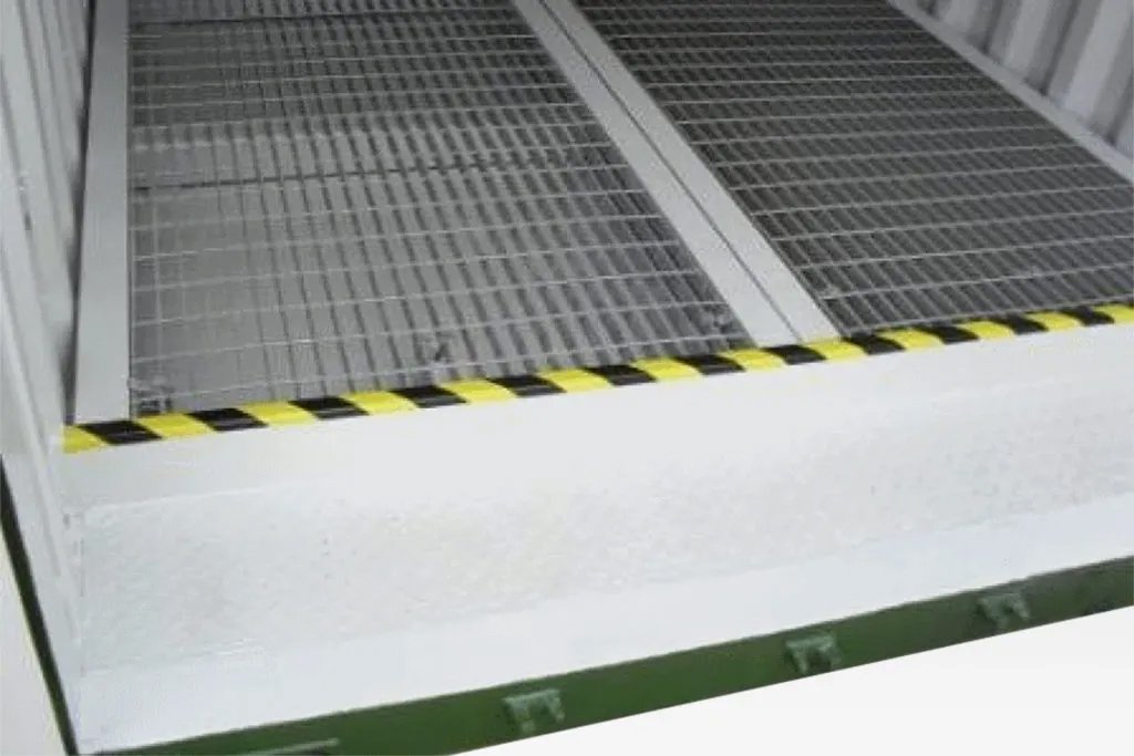 10Ft X 8Ft Open Mesh Floor Bunded Store - side view