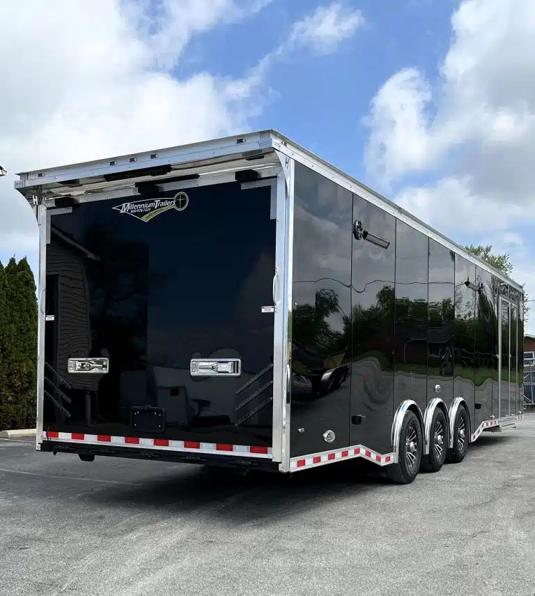 Enclosed Car Trailer 2025 34′ Haulmark Edge w/Wide Rear Opening & Premium Stereo System #9530 - side view
