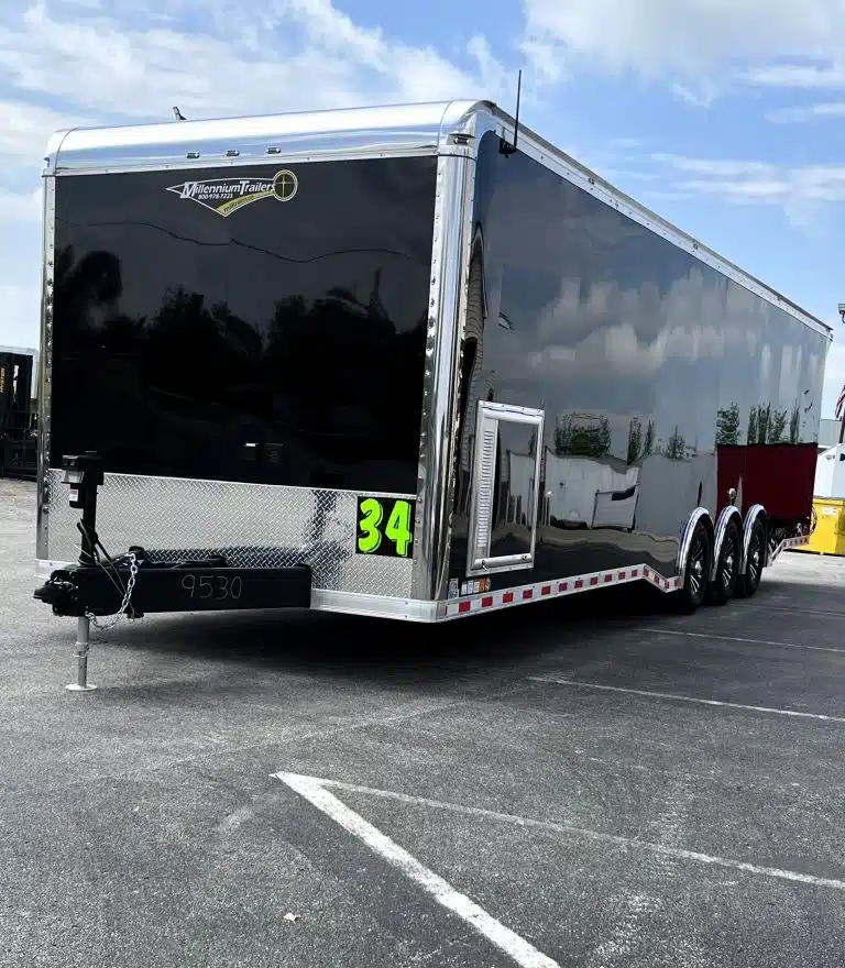 Enclosed Car Trailer 2025 34′ Haulmark Edge w/Wide Rear Opening & Premium Stereo System #9530 - interior view