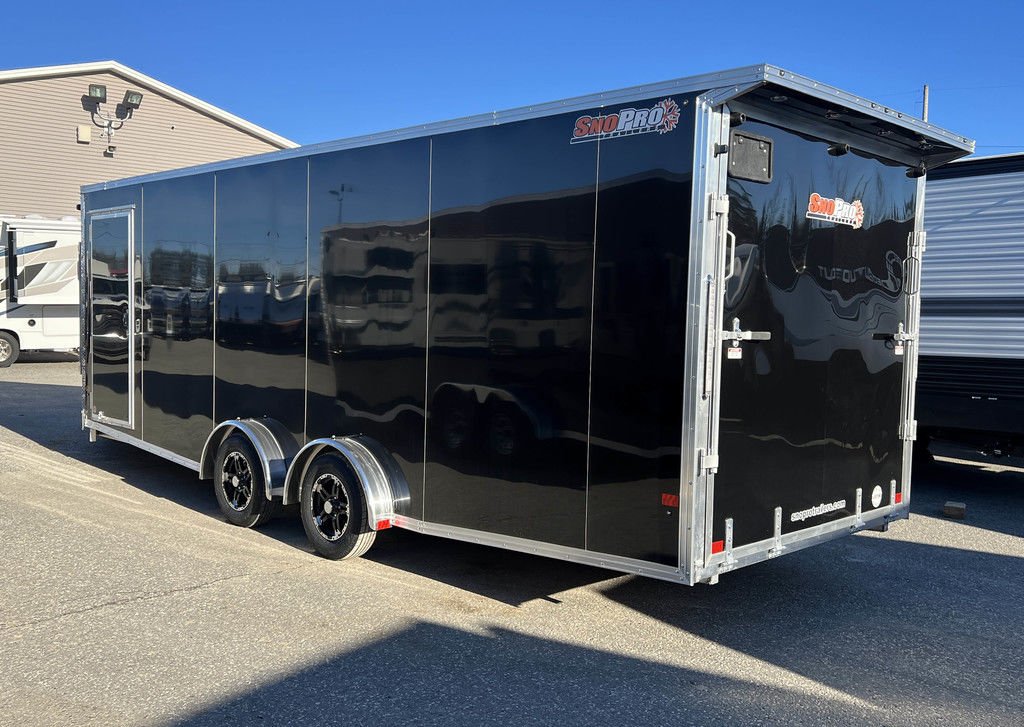 2024 Sno Pro 7.5×22 Aluminum 4-Place Drive In/Out w/Extra Height, Mats & Guides, Canopy - side view