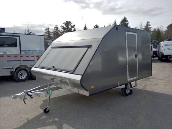 Mission Trailers 101×12 Aluminum 2-Place Crossover w/Mats & Guides, Rear Canopy